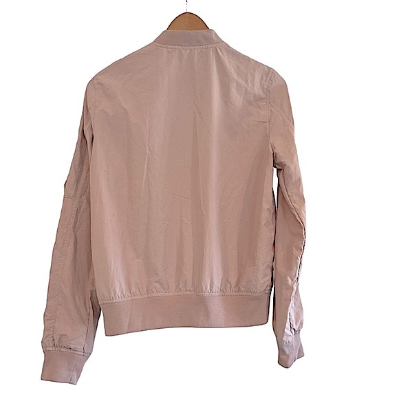 Zara Blush Pink Stretch Bomber Women’s XS Lightweight Pockets - Picture 2 of 10